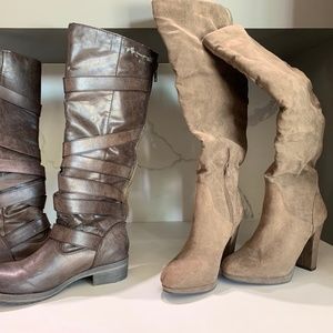 H&M Faux Suede Boots & Free Steve Madden Boots 6